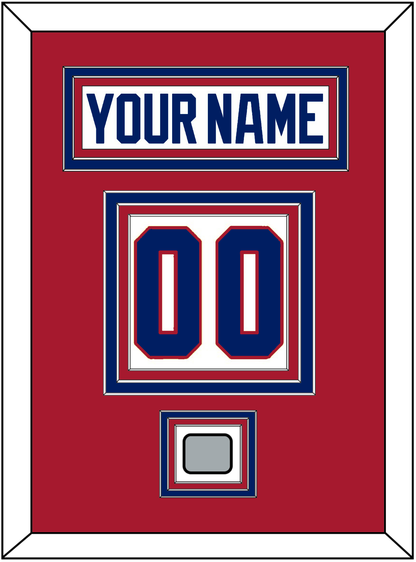 Montreal Nameplate & Number (Back) With Stanley Cup Champions Patch - Home White (1984-1997) - Premier Tier 2
