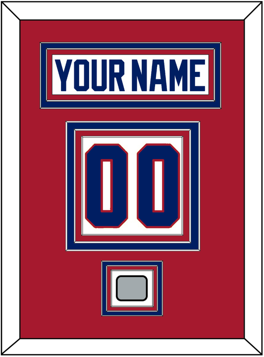 Montreal Nameplate & Number (Back) With Stanley Cup Champions Patch - Home White (1984-1997) - Premier Tier 2