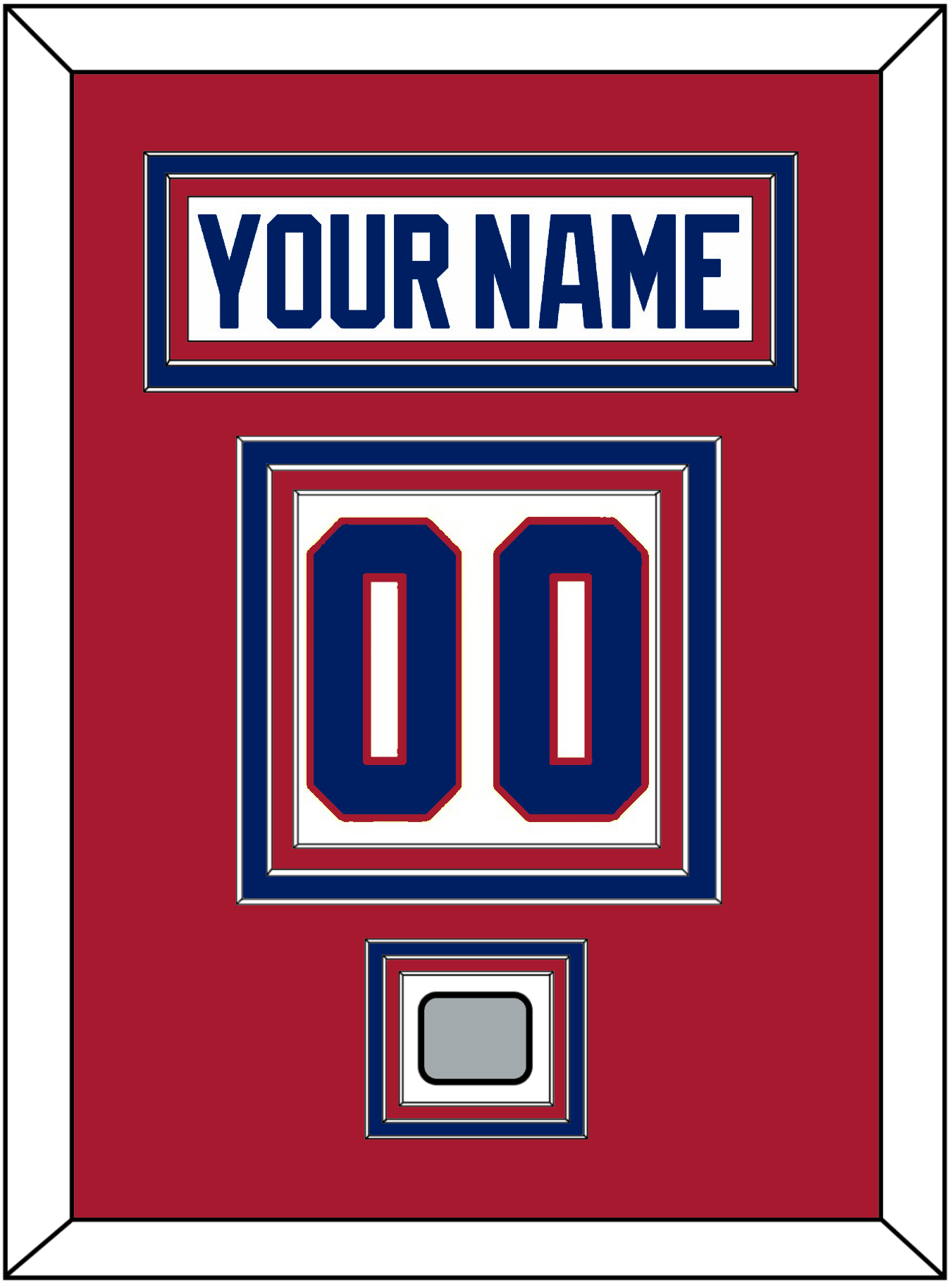 Montreal Nameplate & Number (Back) With Stanley Cup Finals Patch - Home White (1984-1997) - Premier Tier 2