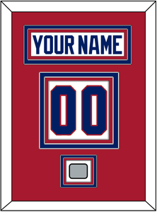 Montreal Nameplate & Number (Back) With Stanley Cup Finals Patch - Home White (1984-1997) - Triple Mat 2