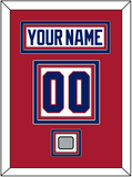 Montreal Nameplate & Number (Back) With Stanley Cup Finals Patch - Home White (1984-1997) - Triple Mat 2