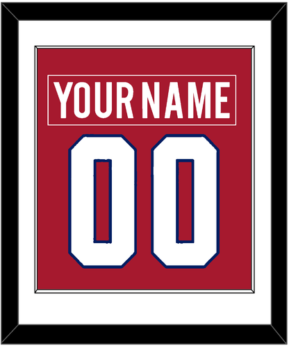 Montreal Nameplate & Number (Back) Combined - Road/Home Red (1997-2007) - Essential Tier 1