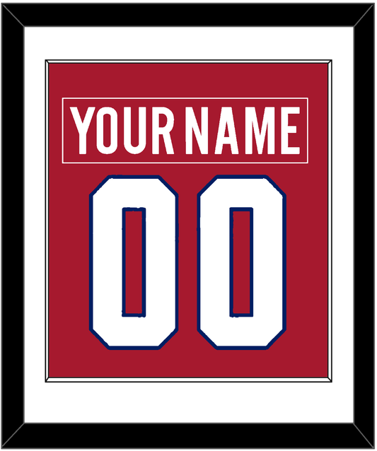 Montreal Nameplate & Number (Back) Combined - Home Red - Essential Tier 1