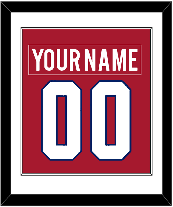 Montreal Nameplate & Number (Back) Combined - Home Red - Single Mat 1