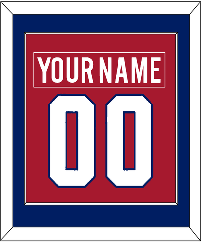 Montreal Nameplate & Number (Back) Combined - Road/Home Red (1997-2007) - Essential Tier 2