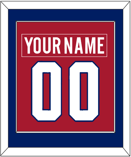 Montreal Nameplate & Number (Back) Combined - Home Red - Essential Tier 2