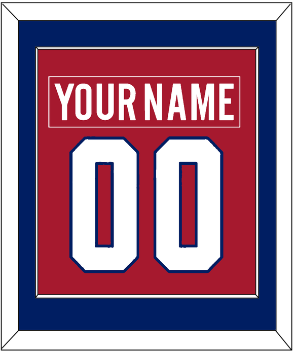Montreal Nameplate & Number (Back) Combined - Home Red - Single Mat 2