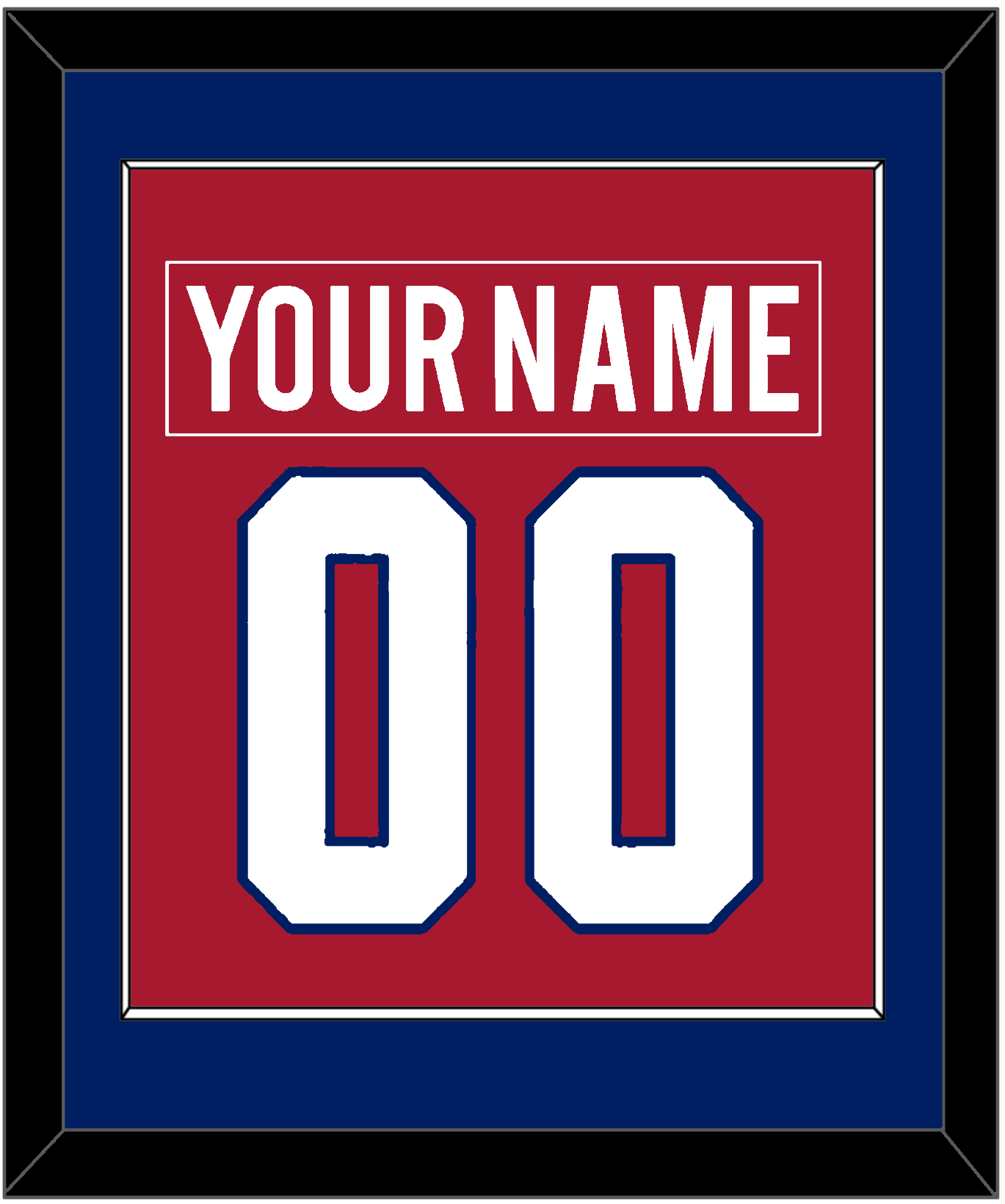 Montreal Nameplate & Number (Back) Combined - Road/Home Red (1997-2007) - Essential Tier 2