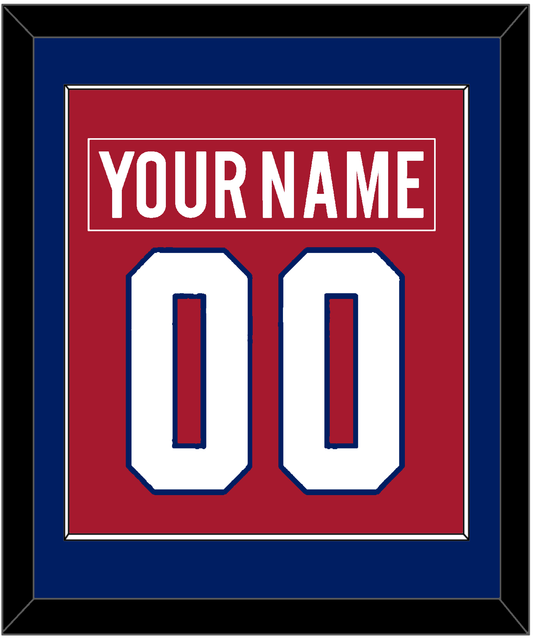 Montreal Nameplate & Number (Back) Combined - Home Red - Essential Tier 2