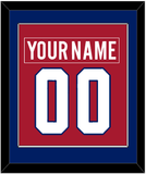 Montreal Nameplate & Number (Back) Combined - Home Red - Single Mat 2