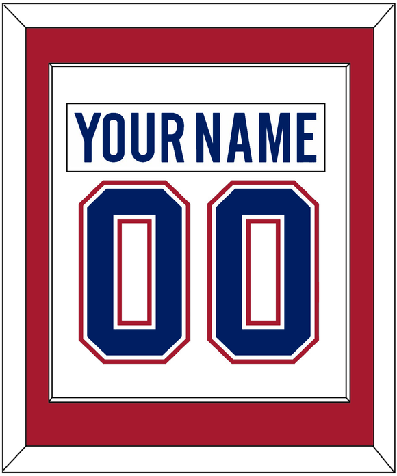 Montreal Nameplate & Number (Back) Combined - Road White - Single Mat 1