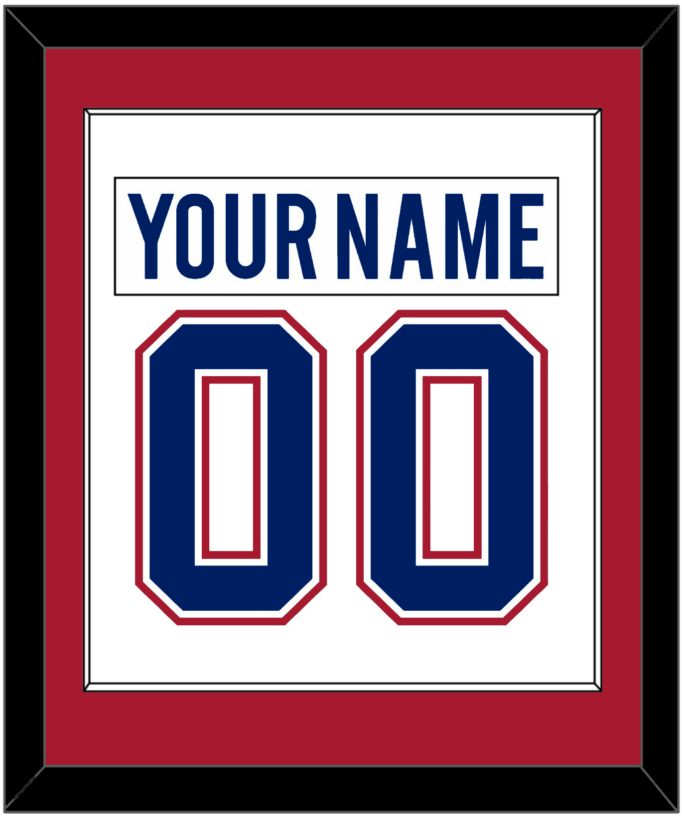Montreal Nameplate & Number (Back) Combined - Home/Road White (1997-2007) - Essential Tier 1