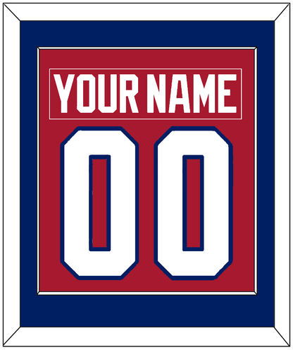 Montreal Nameplate & Number (Back) Combined - Road Red (1984-1997) - Essential Tier 2