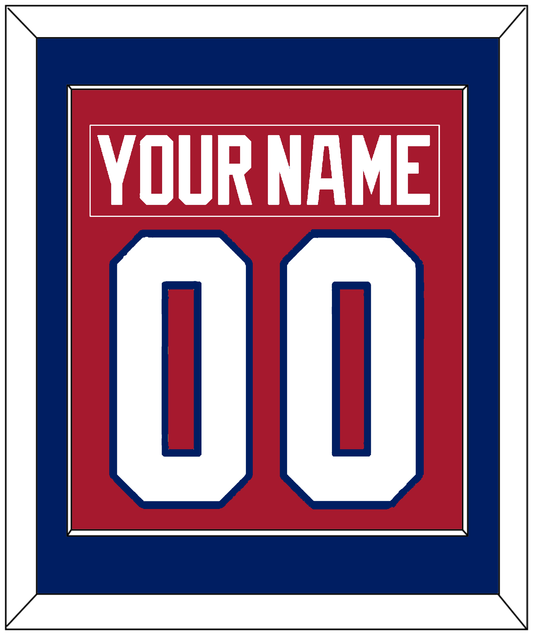 Montreal Nameplate & Number (Back) Combined - Road Red (1984-1997) - Essential Tier 2