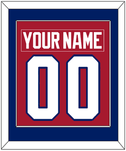 Montreal Nameplate & Number (Back) Combined - Road Red (1984-1997) - Single Mat 2