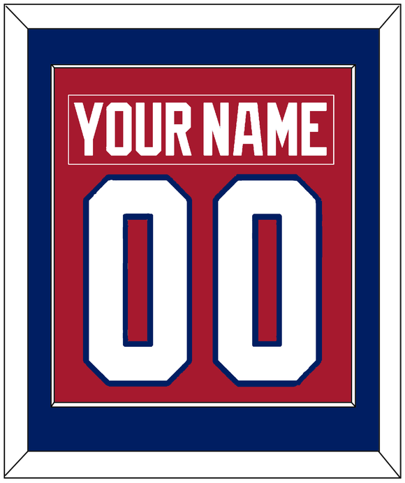 Montreal Nameplate & Number (Back) Combined - Road Red (1984-1997) - Single Mat 2