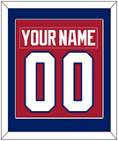 Montreal Nameplate & Number (Back) Combined - Road Red (1984-1997) - Single Mat 2