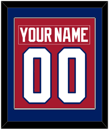 Montreal Nameplate & Number (Back) Combined - Road Red (1984-1997) - Essential Tier 2