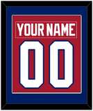 Montreal Nameplate & Number (Back) Combined - Road Red (1984-1997) - Single Mat 2