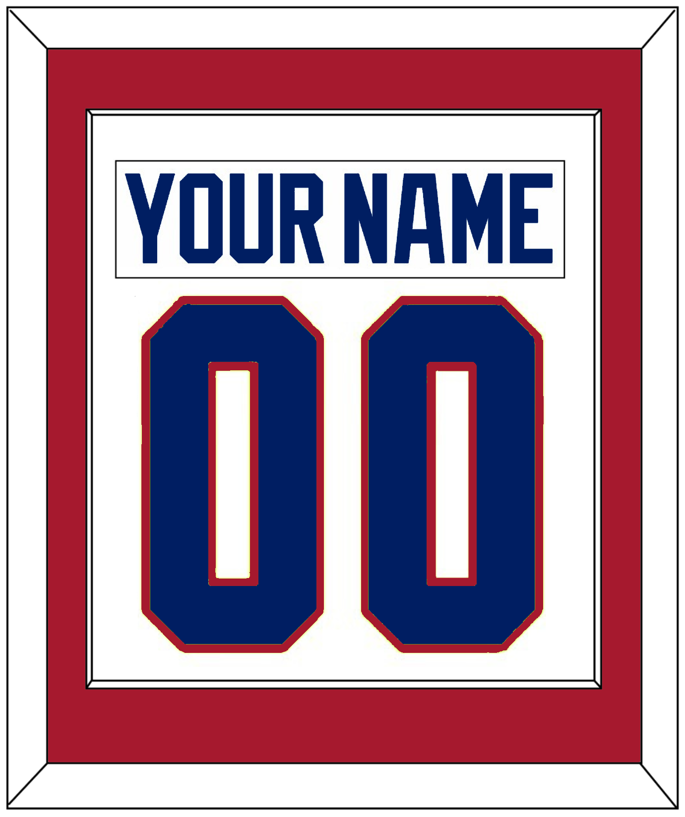 Montreal Nameplate & Number (Back) Combined - Home White (1984-1997) - Essential Tier 1