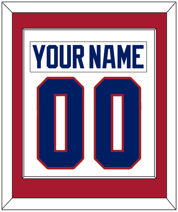 Montreal Nameplate & Number (Back) Combined - Home White (1984-1997) - Single Mat 1