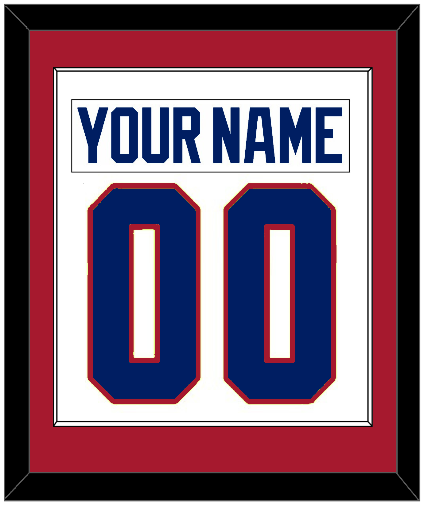 Montreal Nameplate & Number (Back) Combined - Home White (1984-1997) - Essential Tier 1