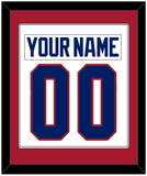 Montreal Nameplate & Number (Back) Combined - Home White (1984-1997) - Single Mat 1