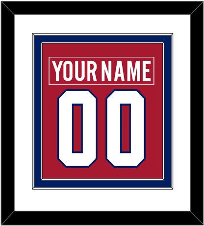 Montreal Nameplate & Number (Back) Combined - Road/Home Red (1997-2007) - Signature Tier 1