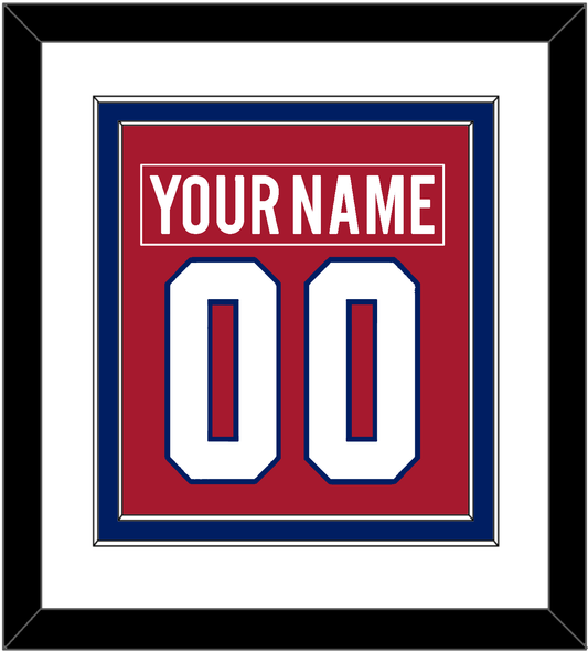 Montreal Nameplate & Number (Back) Combined - Home Red - Signature Tier 1