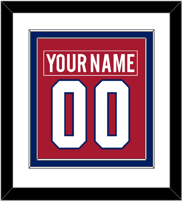 Montreal Nameplate & Number (Back) Combined - Home Red - Double Mat 1