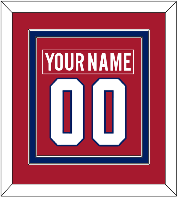 Montreal Nameplate & Number (Back) Combined - Home Red - Double Mat 2