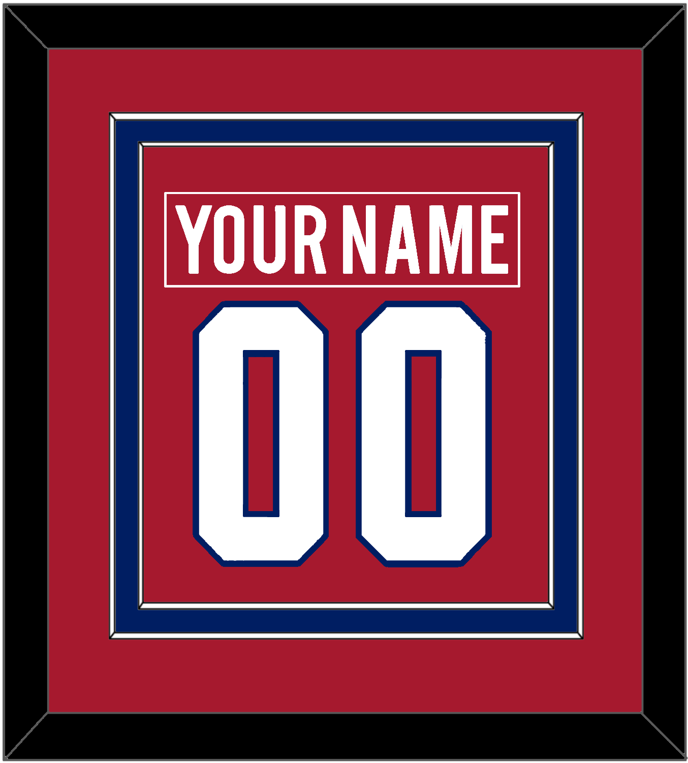 Montreal Nameplate & Number (Back) Combined - Road/Home Red (1997-2007) - Signature Tier 2