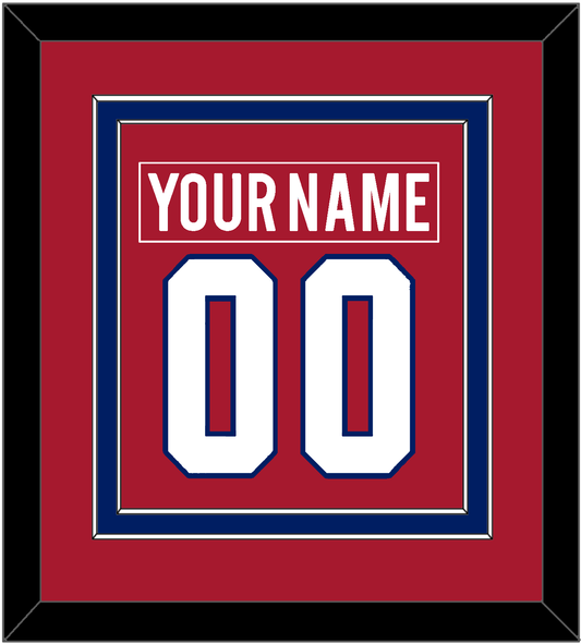 Montreal Nameplate & Number (Back) Combined - Home Red - Signature Tier 2