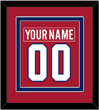 Montreal Nameplate & Number (Back) Combined - Home Red - Double Mat 2