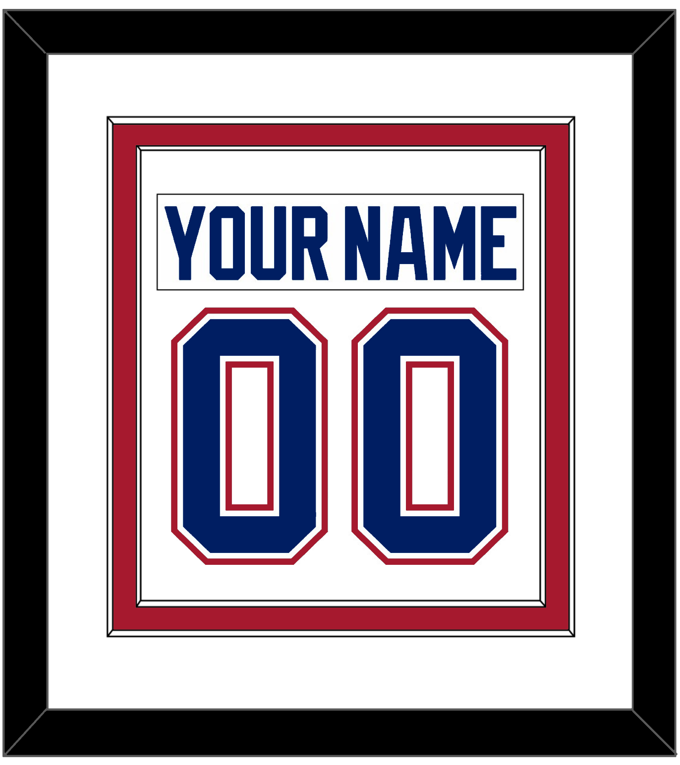 Montreal Nameplate & Number (Back) Combined - Home/Road White (1997-2007) - Signature Tier 1