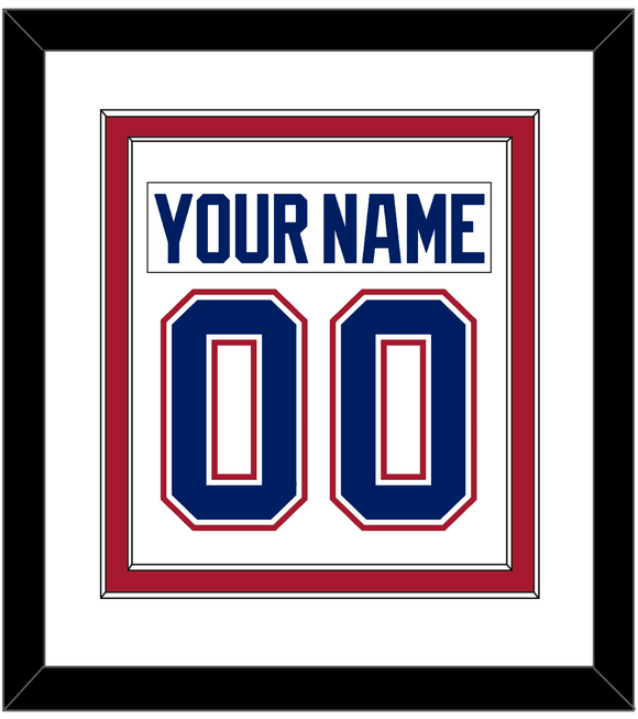 Montreal Nameplate & Number (Back) Combined - Road White - Double Mat 1