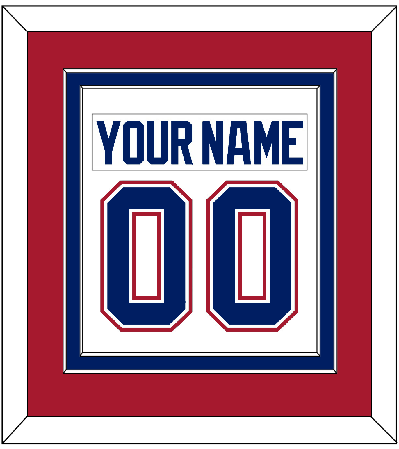 Montreal Nameplate & Number (Back) Combined - Road White - Signature Tier 2