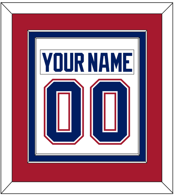 Montreal Nameplate & Number (Back) Combined - Road White - Double Mat 2