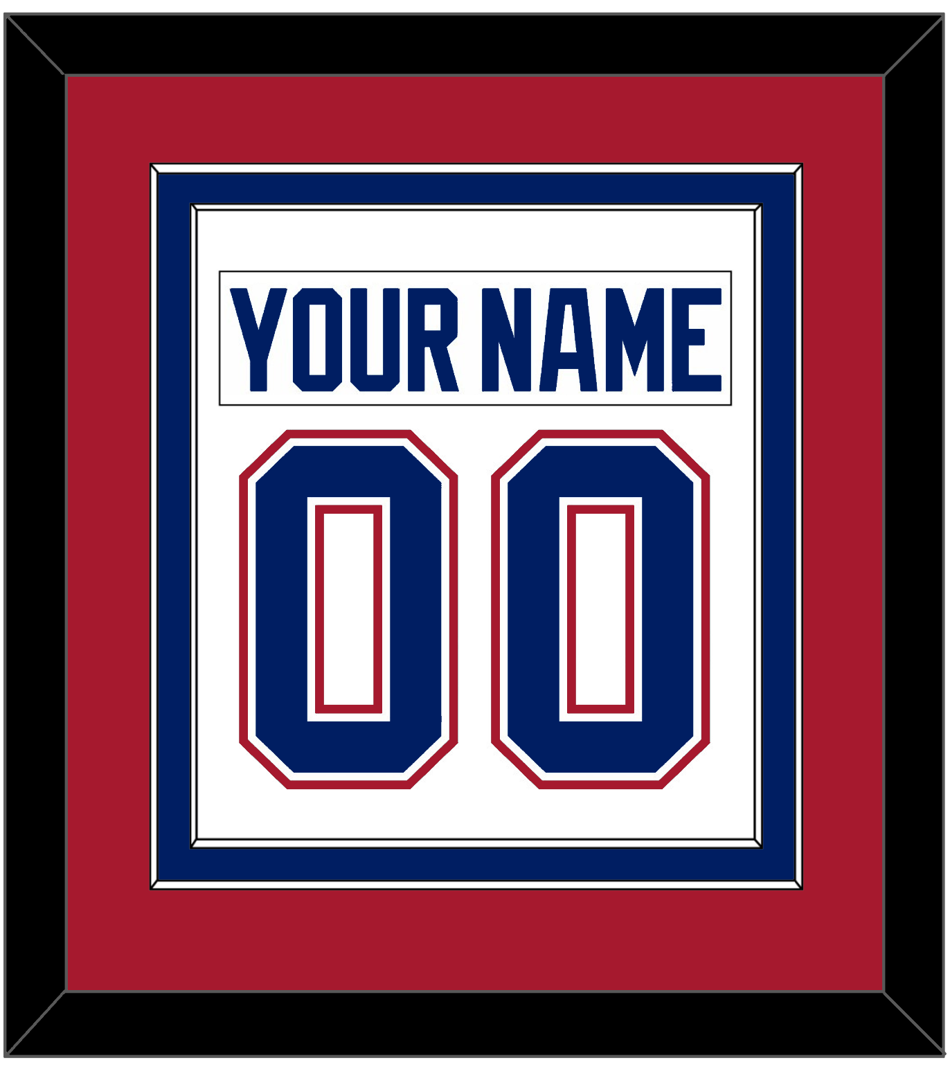 Montreal Nameplate & Number (Back) Combined - Road White - Signature Tier 2