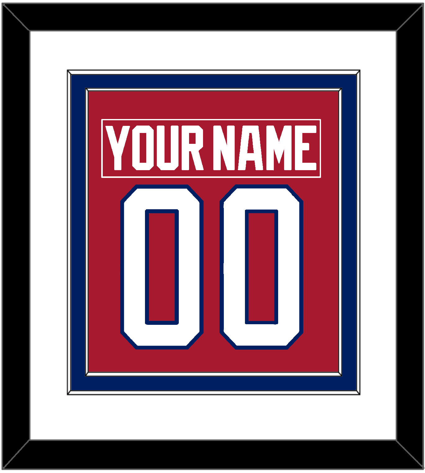 Montreal Nameplate & Number (Back) Combined - Road Red (1984-1997) - Signature Tier 1