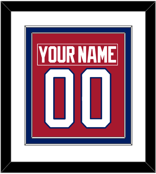 Montreal Nameplate & Number (Back) Combined - Road Red (1984-1997) - Signature Tier 1