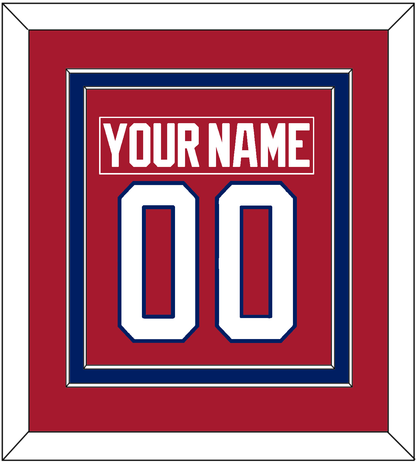 Montreal Nameplate & Number (Back) Combined - Road Red (1984-1997) - Signature Tier 2