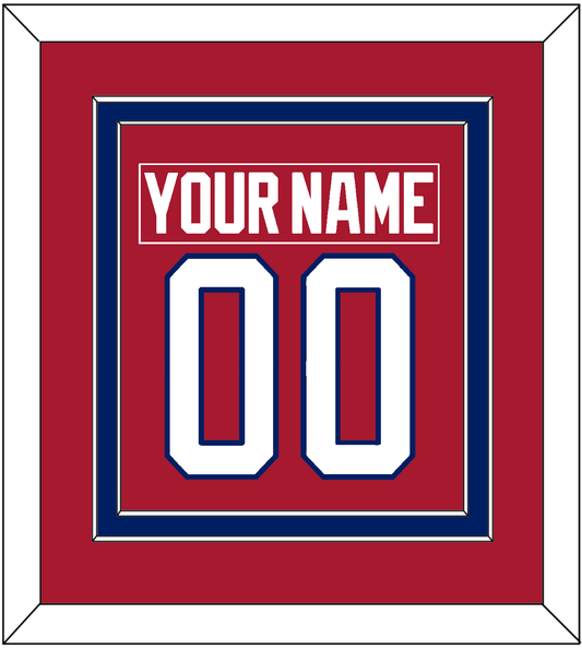Montreal Nameplate & Number (Back) Combined - Road Red (1984-1997) - Signature Tier 2