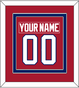 Montreal Nameplate & Number (Back) Combined - Road Red (1984-1997) - Double Mat 2