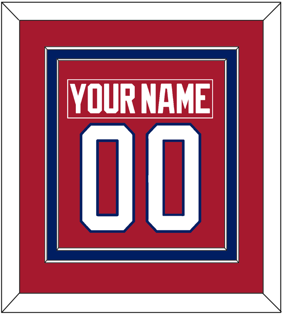 Montreal Nameplate & Number (Back) Combined - Road Red (1984-1997) - Double Mat 2