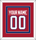 Montreal Nameplate & Number (Back) Combined - Road Red (1984-1997) - Double Mat 2