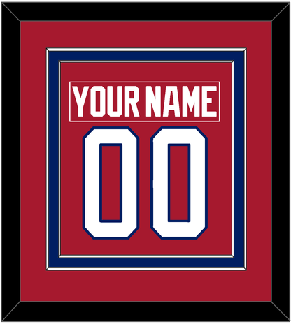 Montreal Nameplate & Number (Back) Combined - Road Red (1984-1997) - Signature Tier 2
