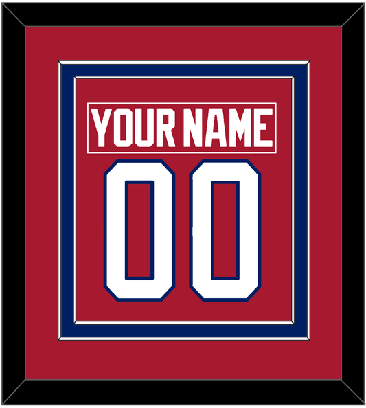Montreal Nameplate & Number (Back) Combined - Road Red (1984-1997) - Signature Tier 2