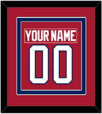 Montreal Nameplate & Number (Back) Combined - Road Red (1984-1997) - Double Mat 2