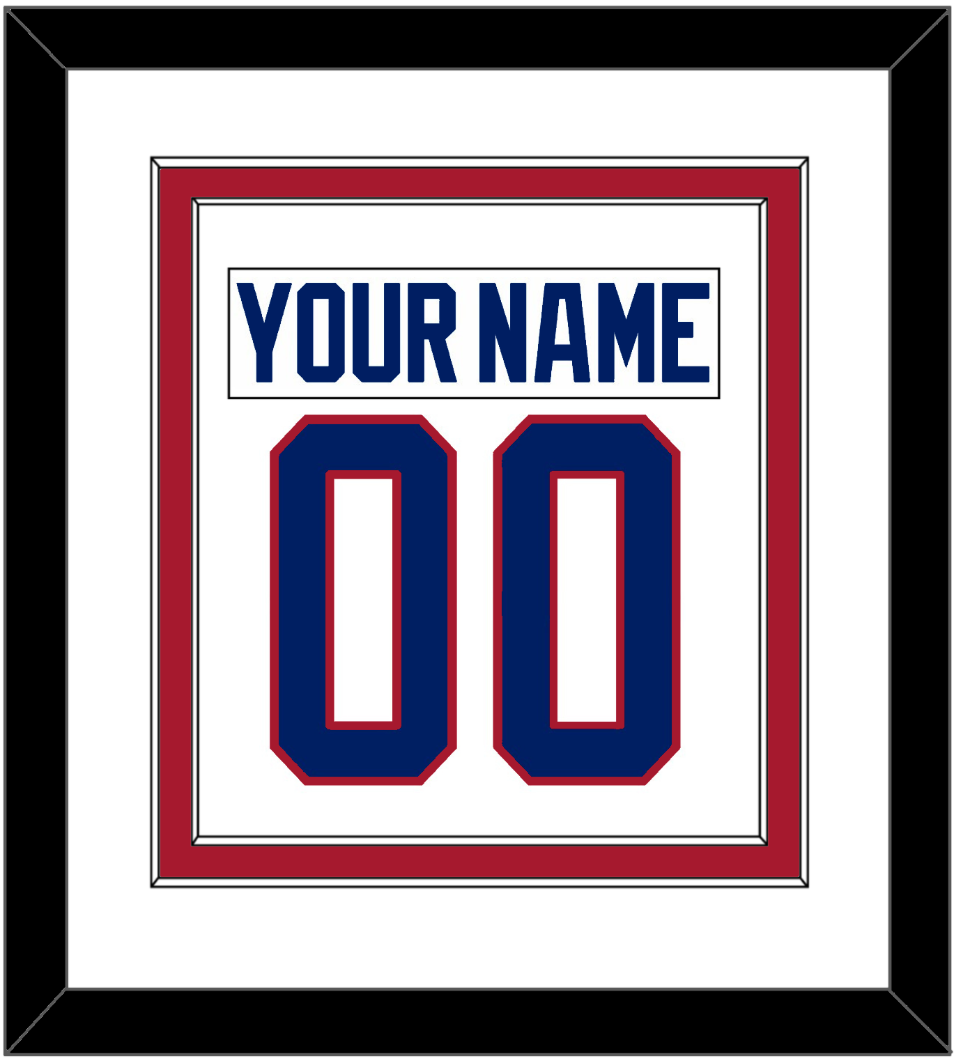 Montreal Nameplate & Number (Back) Combined - Home White (1984-1997) - Signature Tier 1